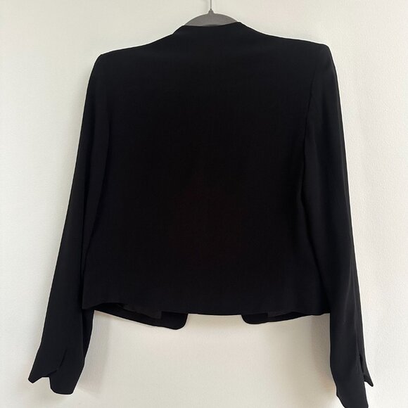 Zadig & Voltaire Vola Deluxe Cropped Black Blazer Jacket Chic Professional Sz 36 - Picture 4 of 4